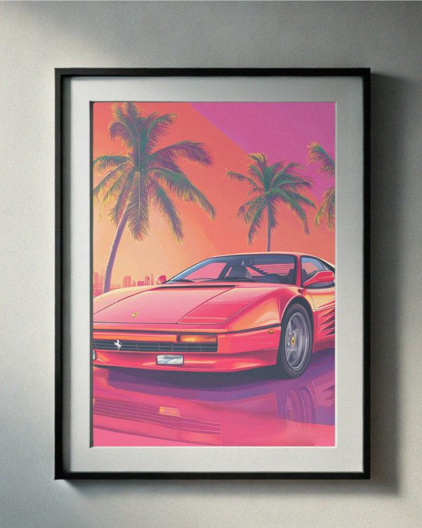 90’s Miami Sunset Supercar Printable Art